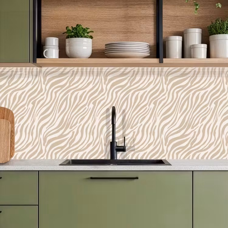 Schienale cucina - Zebra - Motivo - Beige — 8