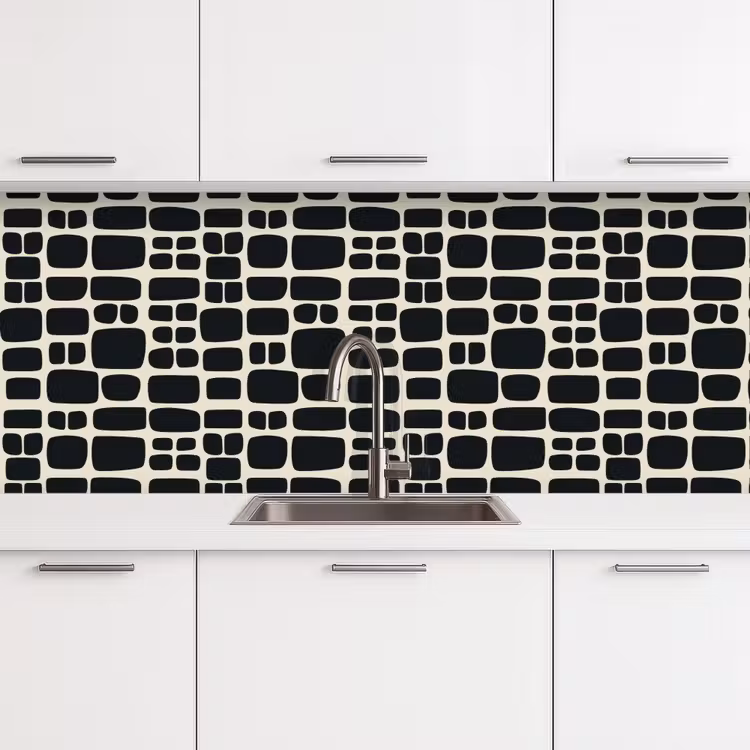 Schienale cucina - Moderno - Organico - Nero — 4