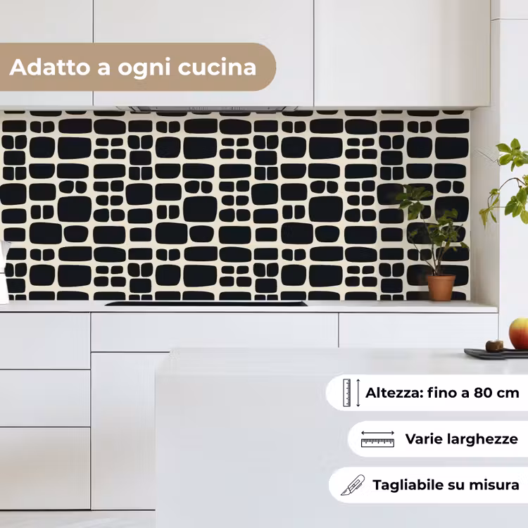 Schienale cucina - Moderno - Organico - Nero — 7