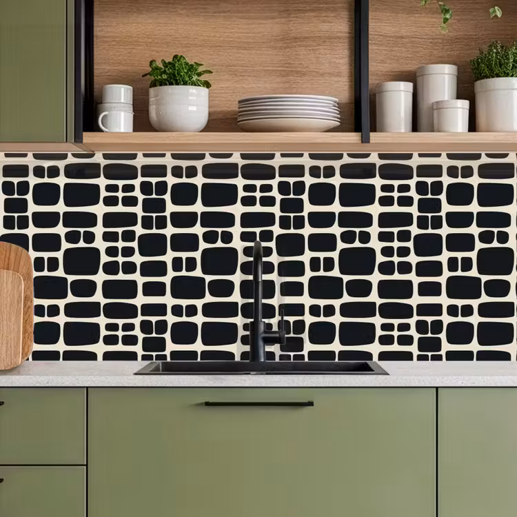 Schienale cucina - Moderno - Organico - Nero — 8