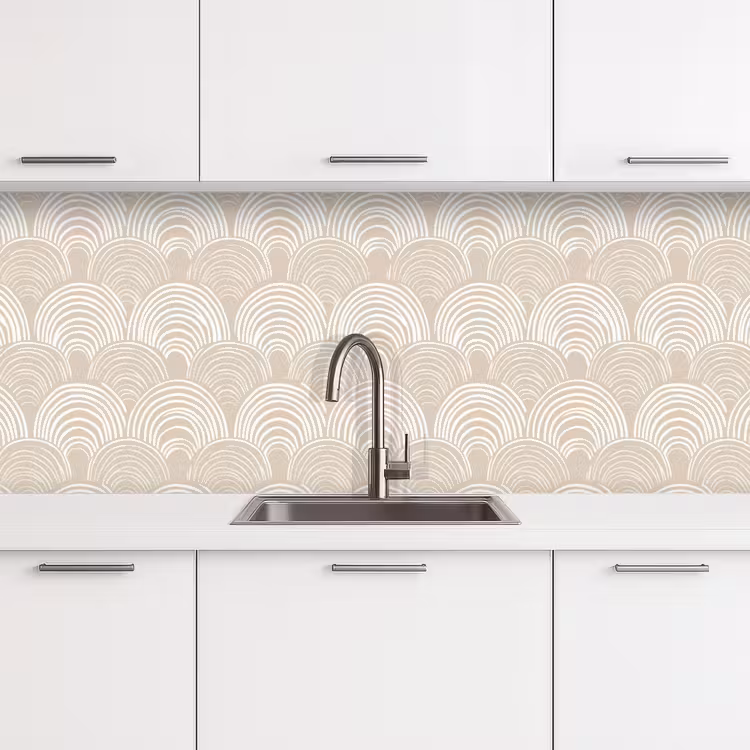 Schienale cucina - Onde - Struttura - Beige — 4
