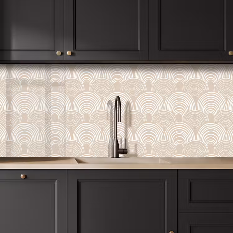 Schienale cucina - Onde - Struttura - Beige — 6
