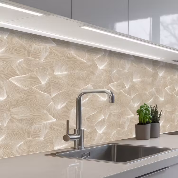 Schienale cucina - Organico - Struttura - Beige — 2