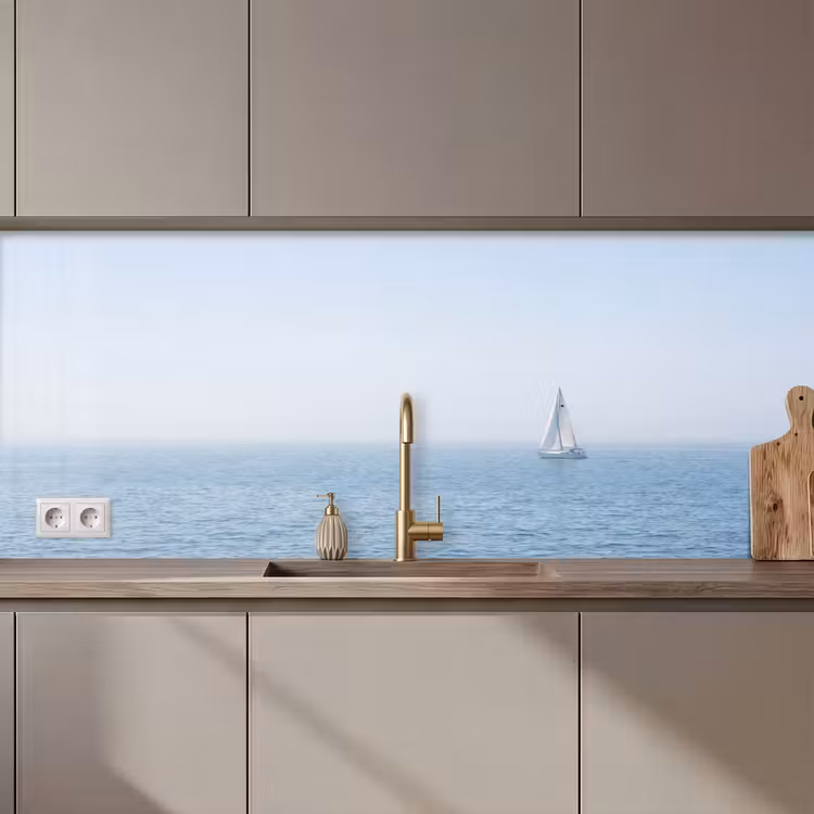 Schienale cucina - Orizzonte - Barca a vela - Mare — 1
