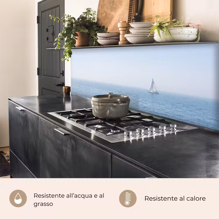 Schienale cucina - Orizzonte - Barca a vela - Mare — 5