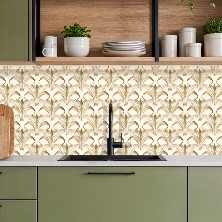 Schienale cucina - Ornamento - Barocco - Oro — 8