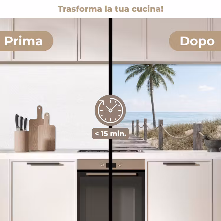 Schienale cucina - Palme - Sentiero - Orizzonte — 3