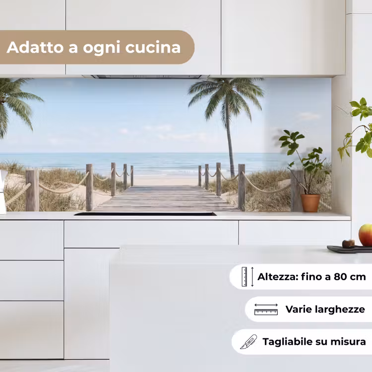 Schienale cucina - Palme - Sentiero - Orizzonte — 7