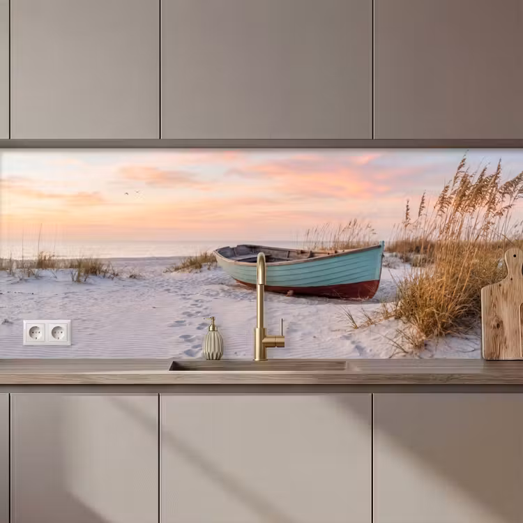Schienale cucina - Rustico - Barca a remi - Spiaggia di sabbia — 1