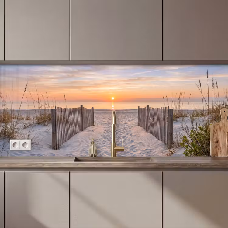 Schienale cucina - Tramonto - Spiaggia - Sabbia — 1