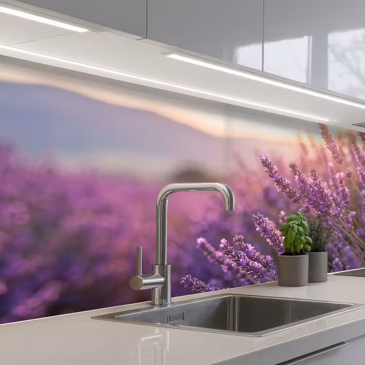 Schienale cucina - Lavanda - Viola - Luce solare — 2