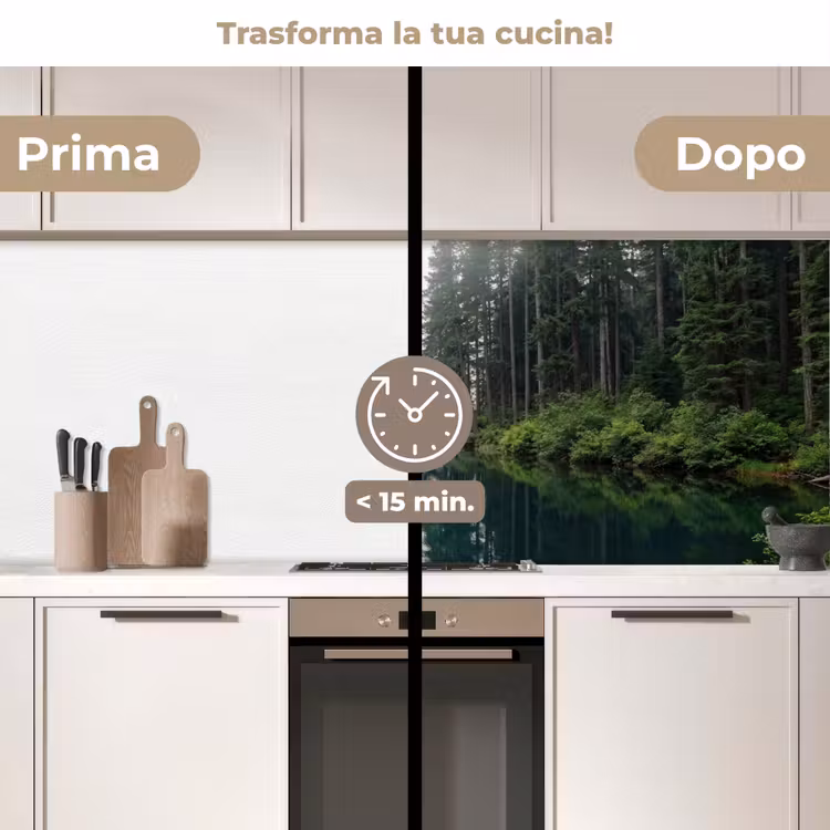 Schienale cucina - Montagne - Lago - Foresta — 3