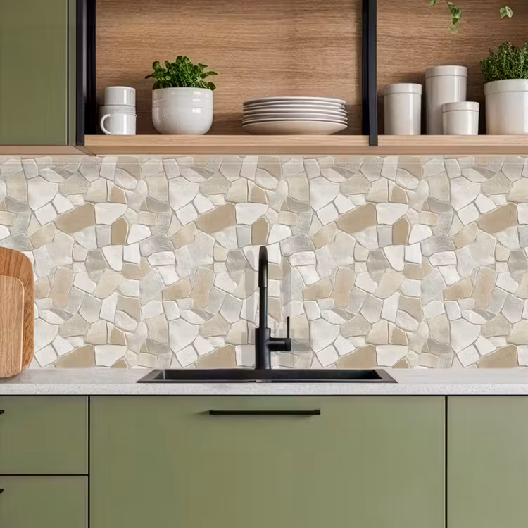 Schienale cucina - Mosaico - Pietre - Beige — 8