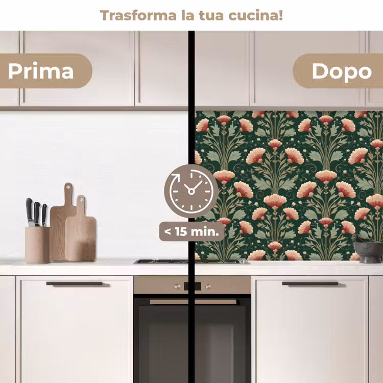 Schienale cucina - Motivo - Botanico - Colorato — 3