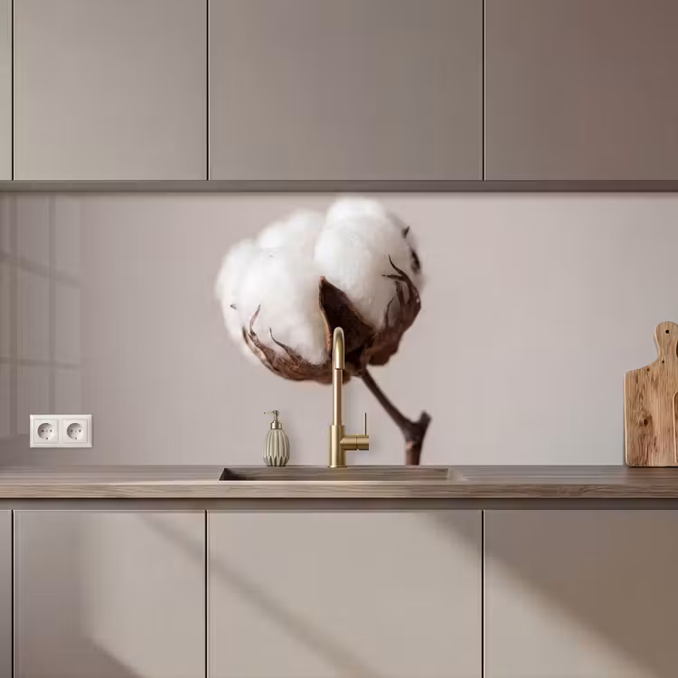 Schienale cucina - Pallone di cotone - Minimalista - Bianco — 1