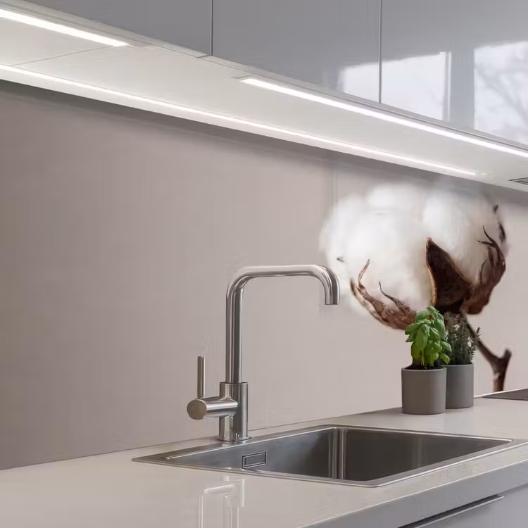 Schienale cucina - Pallone di cotone - Minimalista - Bianco — 2
