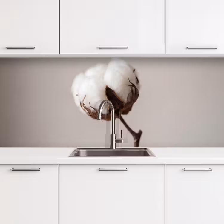Schienale cucina - Pallone di cotone - Minimalista - Bianco — 4