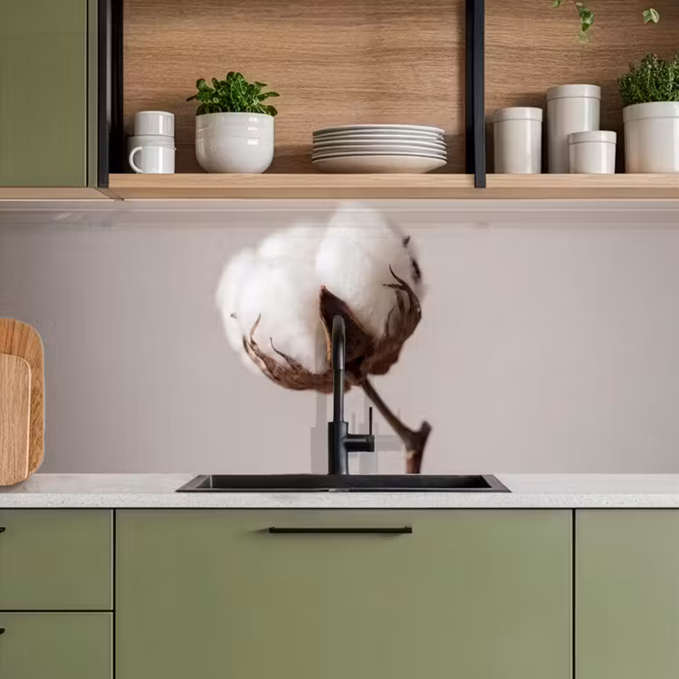 Schienale cucina - Pallone di cotone - Minimalista - Bianco — 8