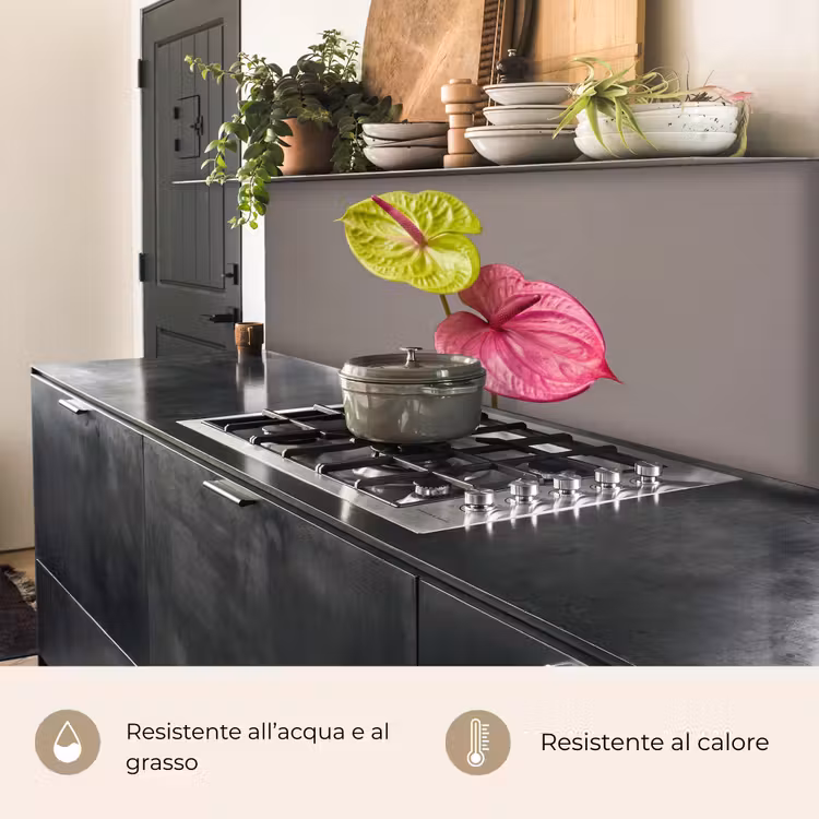 Schienale cucina - Piante - Anthurium - Verde - Rosa — 5