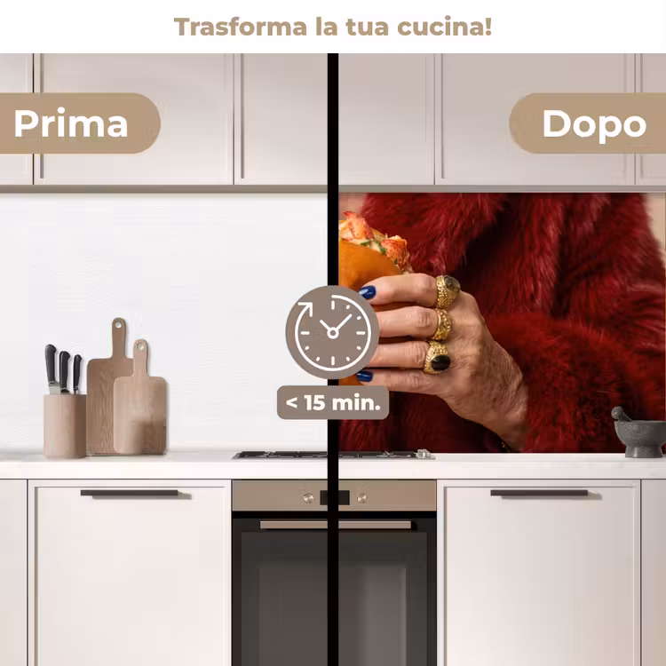 Schienale cucina - Roll - Pelliccia - Oro — 3