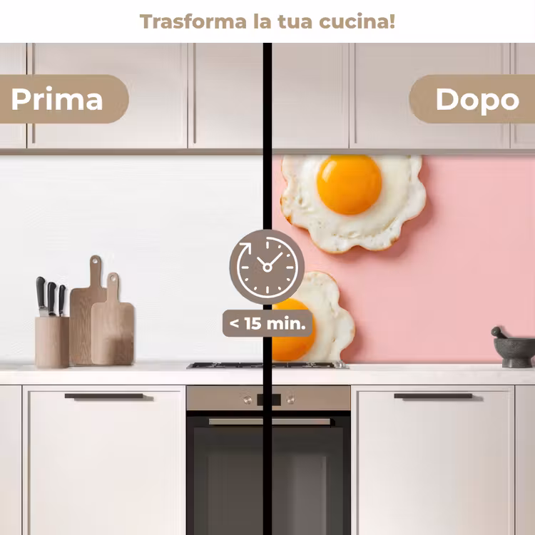 Schienale cucina - Uova - Fiore - Rosa — 3
