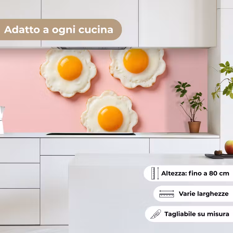 Schienale cucina - Uova - Fiore - Rosa — 7