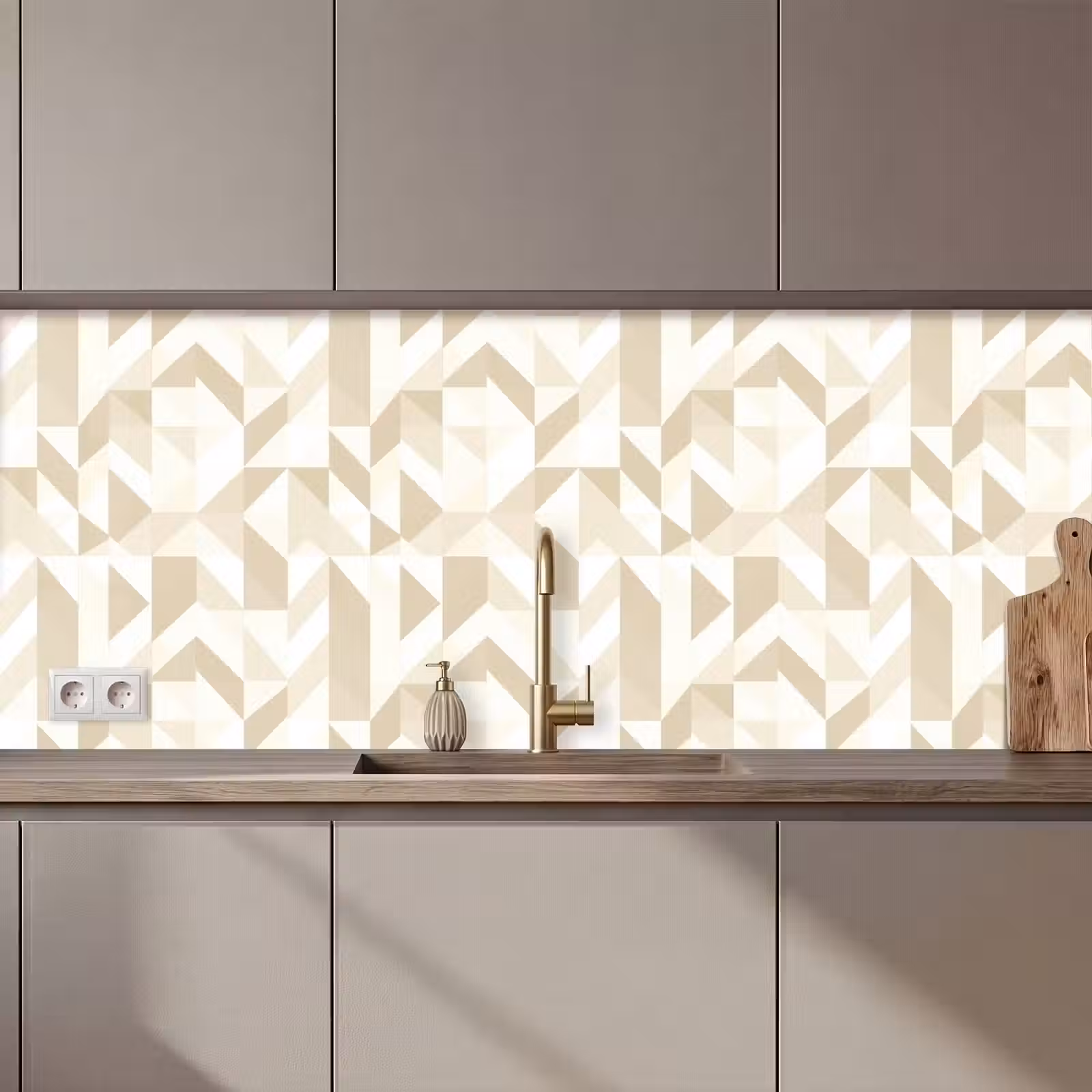 Schienale cucina - Moderno - Astratto - Beige — 1