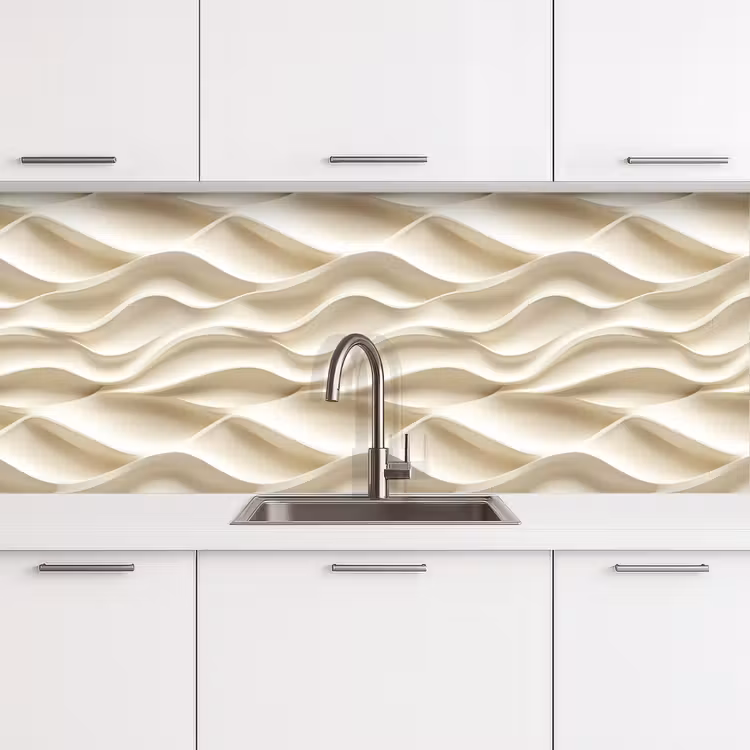 Schienale cucina - Linee - Ondulate - Crema — 4