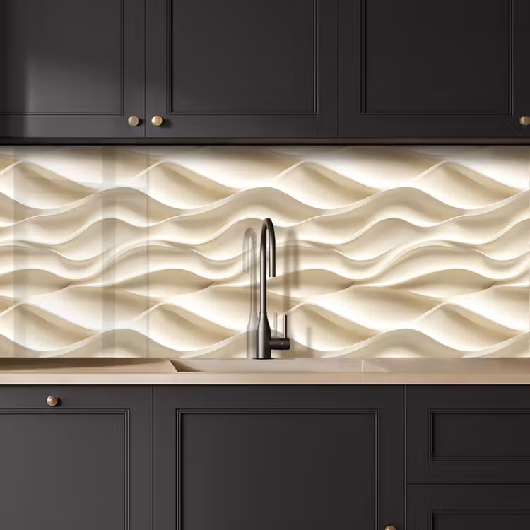 Schienale cucina - Linee - Ondulate - Crema — 6