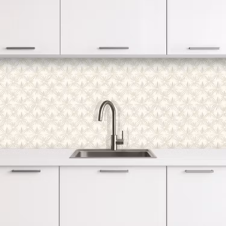 Schienale cucina - Motivo - Fiori - Beige — 4