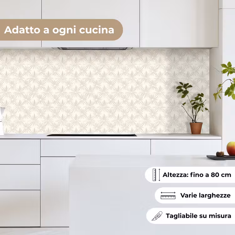 Schienale cucina - Motivo - Fiori - Beige — 7