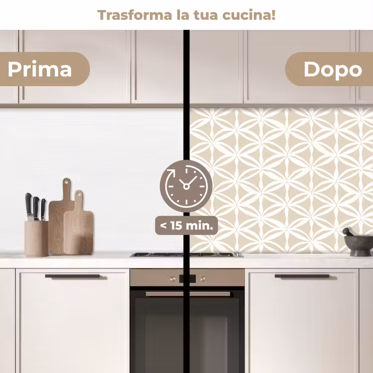 Schienale cucina - Motivo - Moderno - Beige — 3