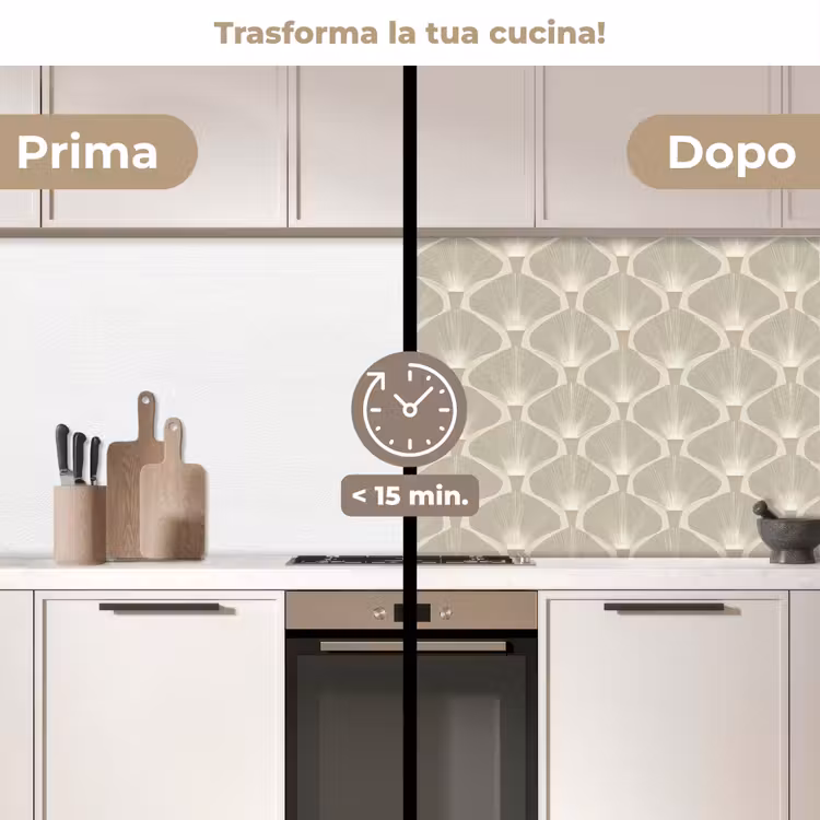 Schienale cucina - Pannello - Ginkgo - Sabbia — 3