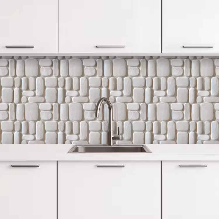 Schienale cucina - Rilievo - Struttura - Bianco — 4