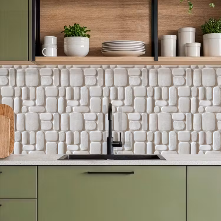 Schienale cucina - Rilievo - Struttura - Bianco — 8