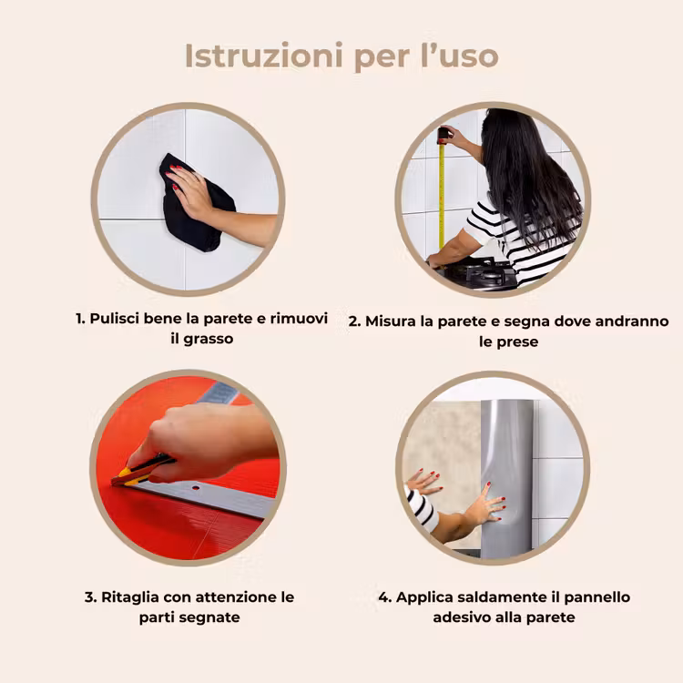 Schienale cucina - Struttura - Puntini - Beige — 9