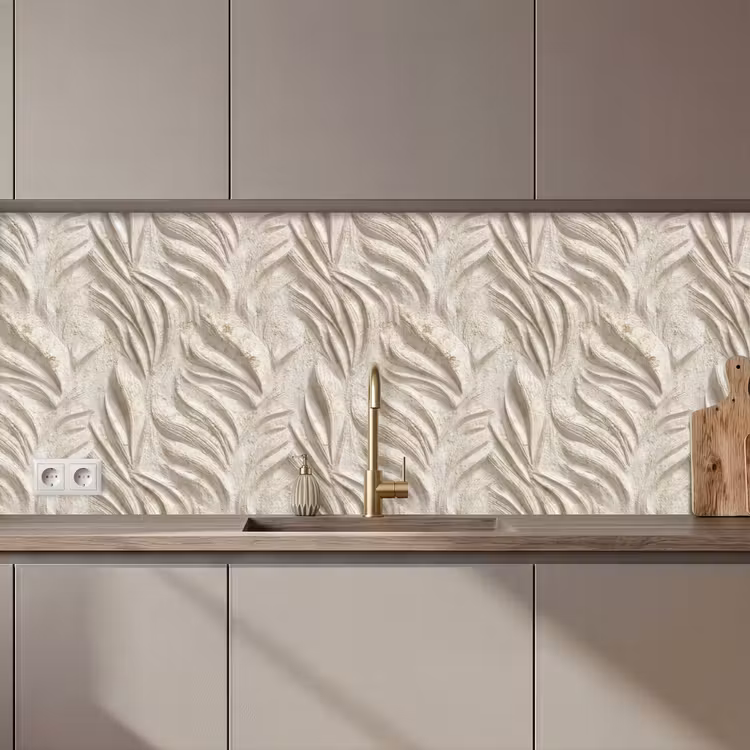 Schienale cucina - Struttura - Rilievo - Beige — 1