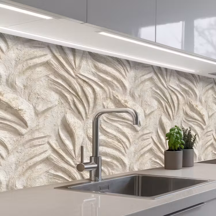 Schienale cucina - Struttura - Rilievo - Beige — 2