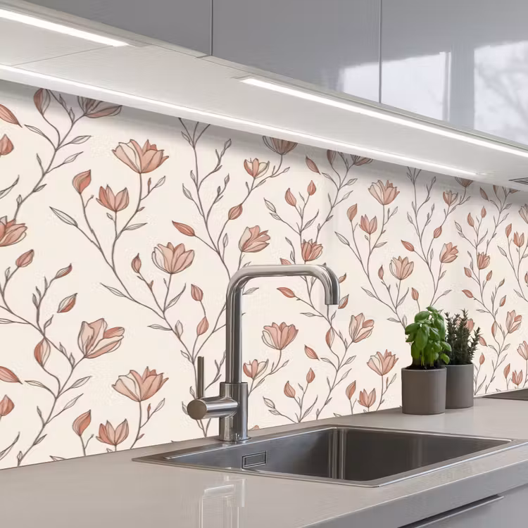 Schienale cucina - Modello - Classico - Rosa — 2