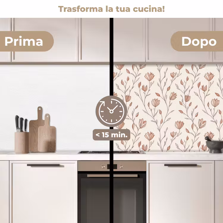 Schienale cucina - Modello - Classico - Rosa — 3