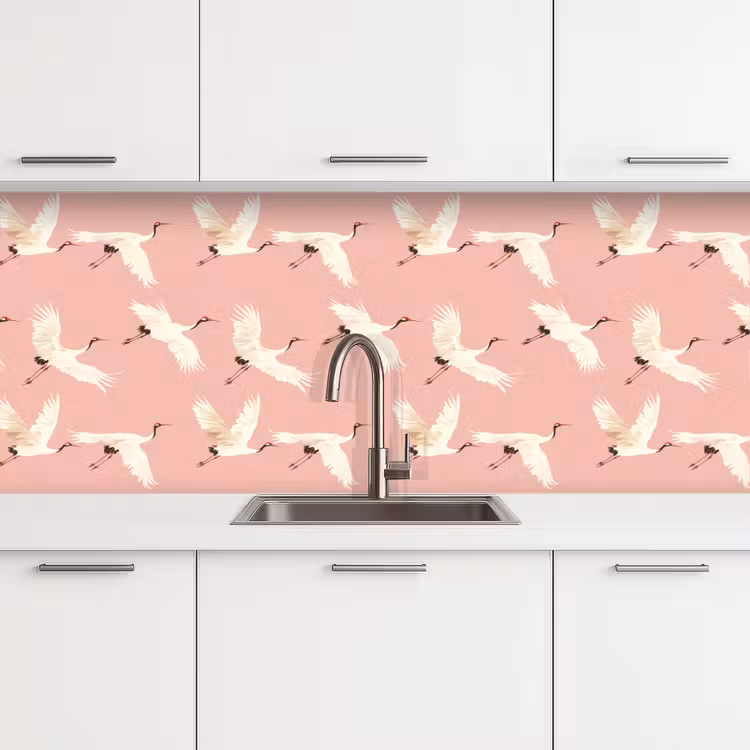Schienale cucina - Moderno - Gru - Rosa — 4