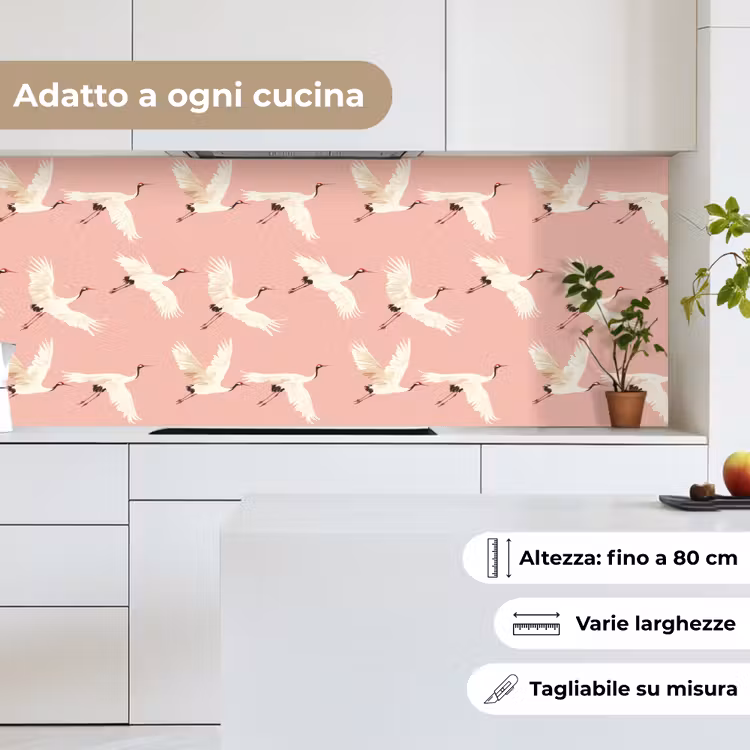 Schienale cucina - Moderno - Gru - Rosa — 7
