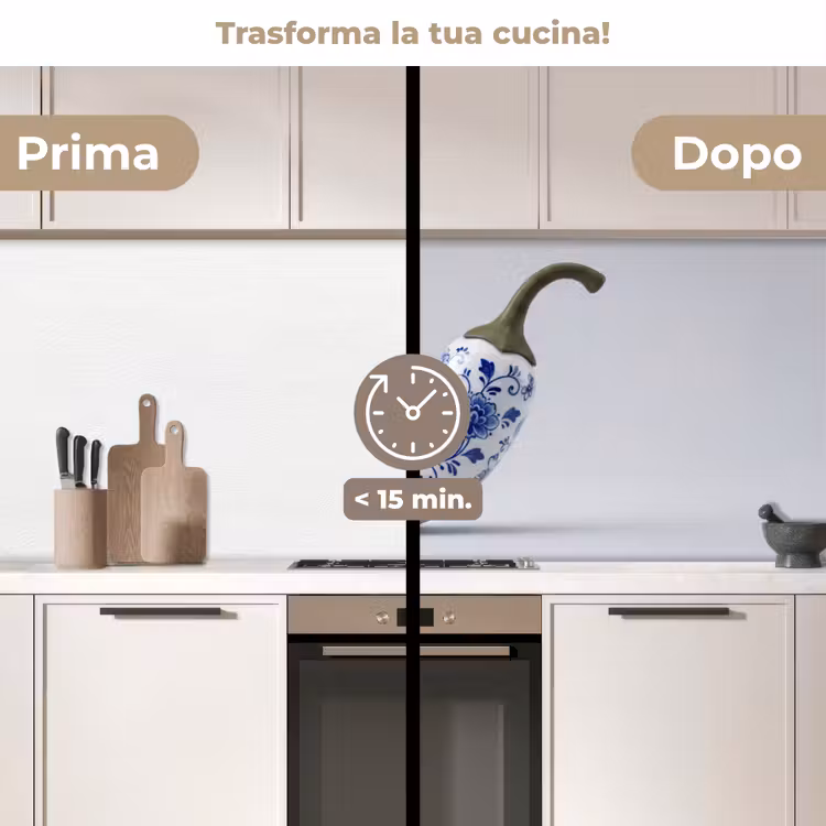 Schienale cucina - Peperoncino - Ceramica - Blu — 3