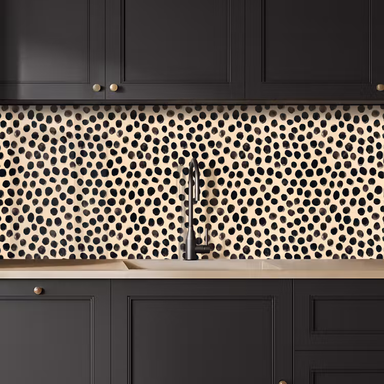 Schienale cucina - Pois - Motivo - Nero — 6