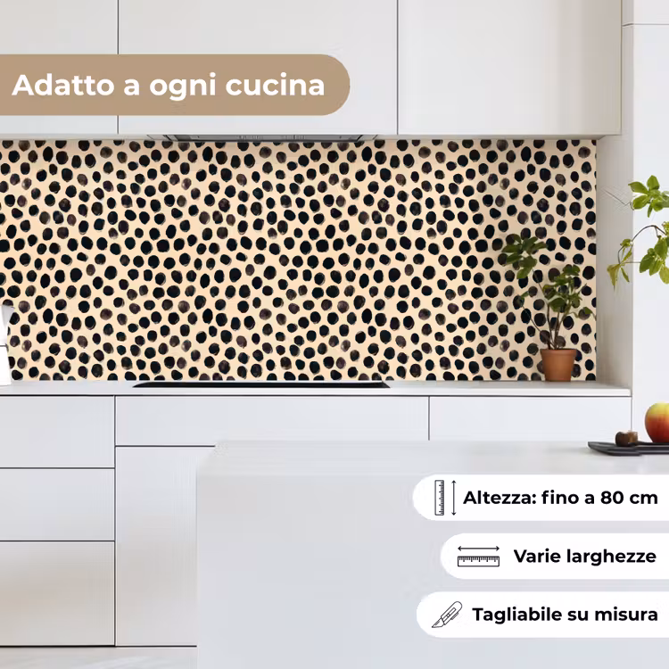 Schienale cucina - Pois - Motivo - Nero — 7