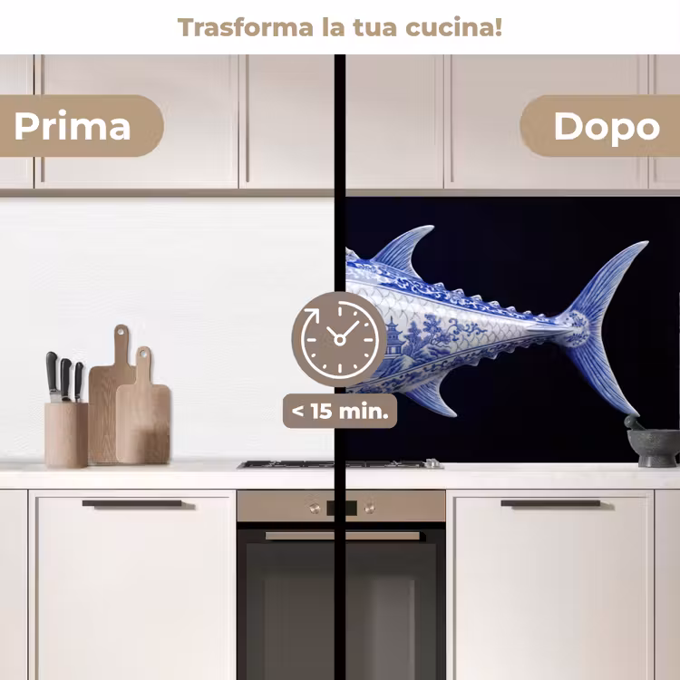 Schienale cucina - Porcellana - Tonno - Delftware — 3