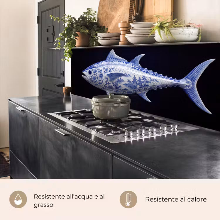 Schienale cucina - Porcellana - Tonno - Delftware — 5