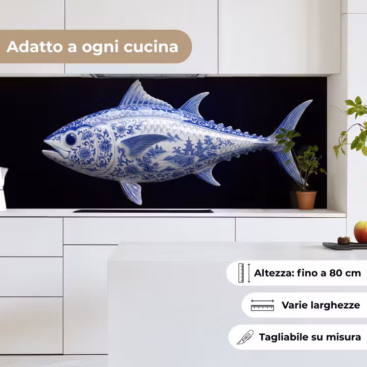 Schienale cucina - Porcellana - Tonno - Delftware — 7