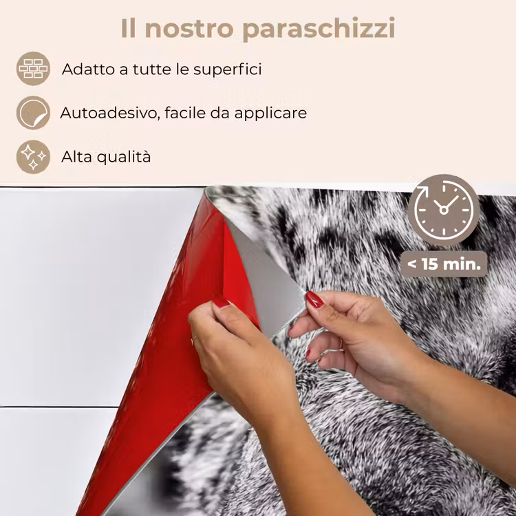 Paraschizzi cucina - Leopardo - Nero - Bianco - Occhio — 4