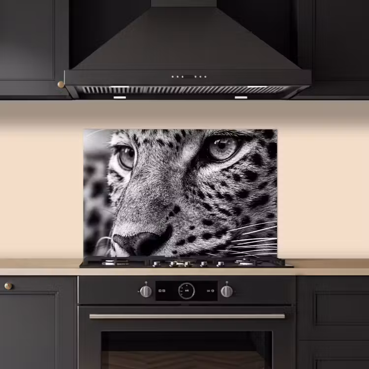 Paraschizzi cucina - Leopardo - Nero - Bianco - Occhio — 5